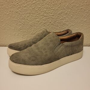 FRYE Muted Olive Green Leopard Print Lena Slip On Shoe Size 8½